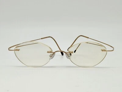 Marco de gafas vintage SILHOUETTE sin montura 19□50 dorado hecho en Austria Foto 1 de 4