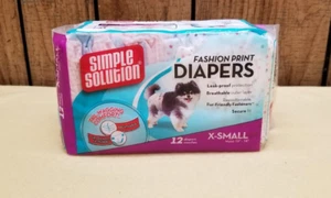 SIMPLE SOLUTION DISPOSABLE Fashion Print Disposable Diapers X-SMALL 12pk SEALED - Picture 1 of 10