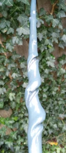 20" - Intagliato a Mano - Spirale Legno di Acero - Bacchetta - Mago - Strega - Wiccan - Pagano U - Foto 1 di 12
