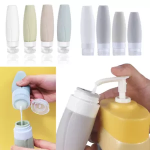 4 Pack Travel Bottles for Toiletries Leak Proof Silicone Travel Containers SE - Picture 1 of 19