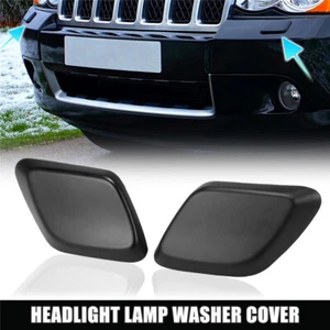 Left Right Headlight Lamp Washer Cover Black For Jeep Grand Cherokee 2011-2013 - Picture 1 of 7