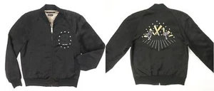 NEW $1490 MARC JACOBS ITALY BLACK SATIN 9 PATCH BOMBER JACKET sz S (US:38/EU:48) - Picture 1 of 10