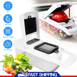 NEW Food Dicer Cutter Peeler Vegetable Chopper Salad Fruit Mandolin Slicer 2025 - Picture 1 of 20