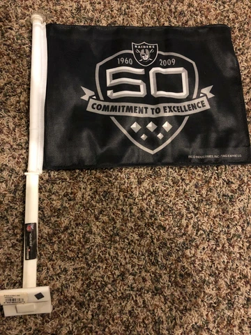 OAKLAND RAIDERS 50 YEARS 11X14 CAR flag superior GENUINE NFL Licensed US seller Cover