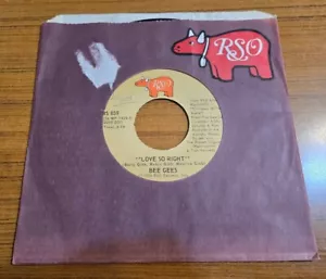BEE GEES - LOVE SO RIGHT. 45 RPM 7" VINYL RECORD. 1976 RARE CANADIAN VARIANT. - Picture 1 of 5