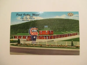 Cartolina Huntsville Alabama Park Valley Motel Hotel Roadside AL - Foto 1 di 2