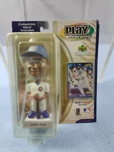 NEW 2001 UPPER DECK SAMMY SOSA SILVER BASE PLAY MAKERS BOBBLEHEAD CHICAGO CUBS - Picture 1 of 6