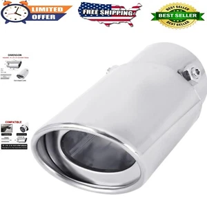 Durable Stainless Steel Exhaust Pipe Tips: Fits 1.75" to 2.75" Tailpipe Sizes - Picture 1 of 9