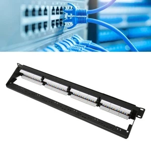 Cat6 24 Ports Network Patch Panel Supports 10G Ethernet Rj45 Network Patch IDM - Afbeelding 1 van 12
