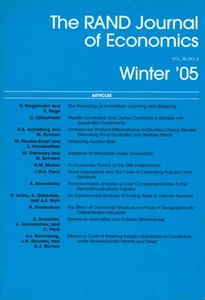 The Rand Journal of Economics (Vol 36, No. 4, Winter 2005) - Bild 1 von 1