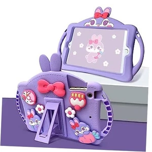 Cute Rabbit Case for iPad mini 7 A17 Pro 2024/iPad Mini 6 2021 8.3 Inch Purple - Picture 1 of 7