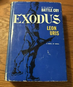 Exodus Leon Uris 1958 Doubleday Hardcover Dust Jacket 1st Edition Jewish Israel - Picture 1 of 8