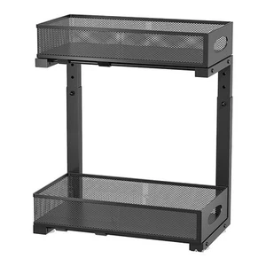 Under Sink Organizer 2 Tier Kitchen Rack Storage Shelf w/ Sliding Cabinet Drawer - Picture 1 of 9