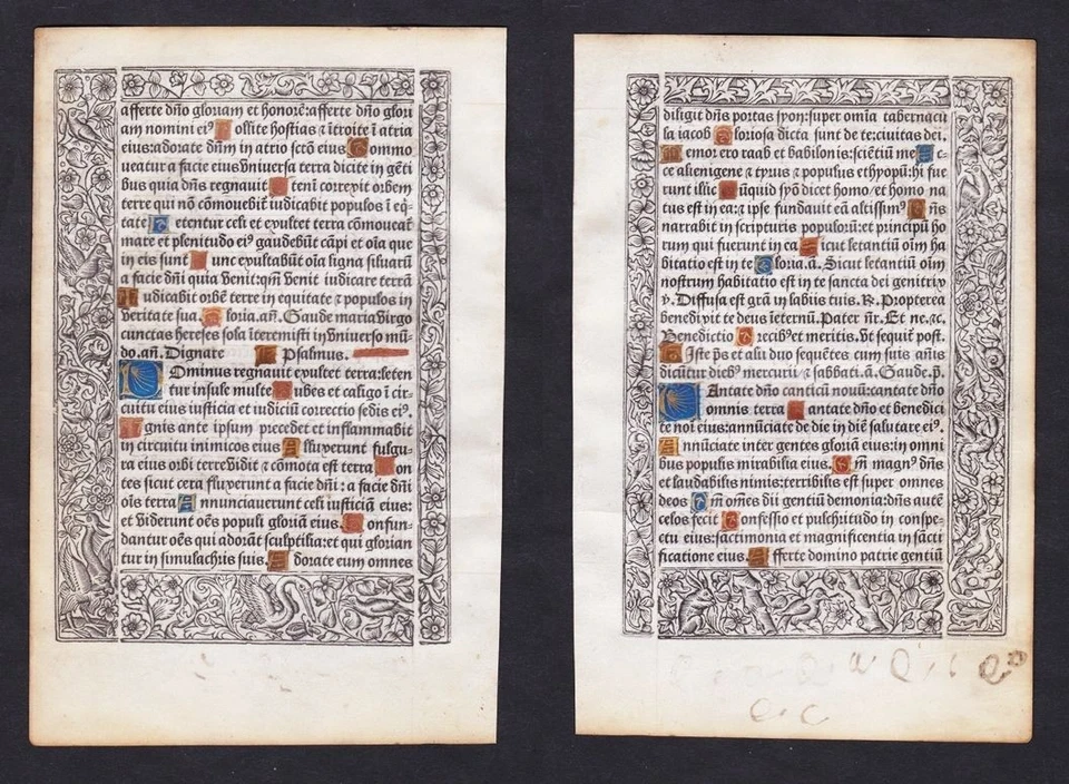 Book of Hours Stundenbuch Incunable Livre d'heures Paris Pigouchet 1490 - Image 1 of 1