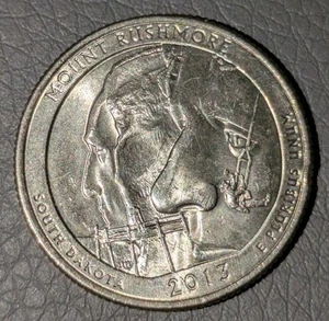 2013-P South Dakota State Quarter Die Error Extra Rock Die Chip - Picture 1 of 13