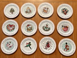 VINTAGE 1994 SET 12 DOMESTICATIONS ZWÖLF TAGE WEIHNACHTSTELLER 8" - Bild 1 von 15