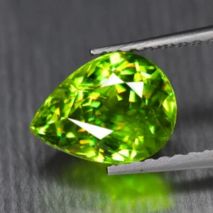 2.08Ct Custom Pear Cut_Amazing Unheated Titanite Semi Chrome Sphene - Picture 1 of 1