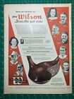 1948 Wilson Strata-Bloc Golf Clubs Wood Clubs Sam Snead Irons Golfers Print Ad