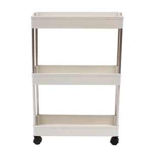 3 Ebenen Küchenwagen Rollwagen Schmale Regal Servierwagen Aufbewahrungswagen Neu - Bild 1 von 11