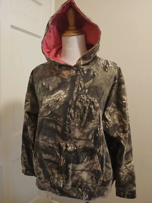Mossy Oak Youth Girls Camo Hoodie Size Large - Image 1 of 4