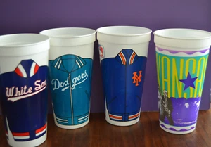 MLB Icee Cups Louisiana Plastics METS, WHITE SOX, DODGERS, KANSAS CITY Lot Vintage - Bild 1 von 6