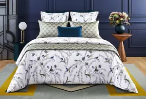 2 New Yves Delorme Grimani EURO Shams Palace Venice Flower Bird Paisley France - Picture 1 of 19