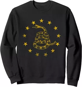 Felpa Vintage Gadsden Flag Snake - Bandiera Betsy Ross - 13 Stelle - Foto 1 di 5