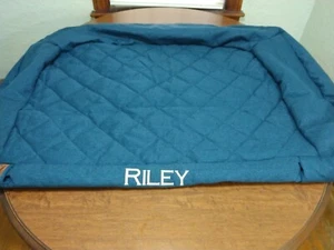 Orvis Recovery Zone Couch Dog Bed Cover Only Navy Size XL MONOGRAMMED RILEY - Picture 1 of 11