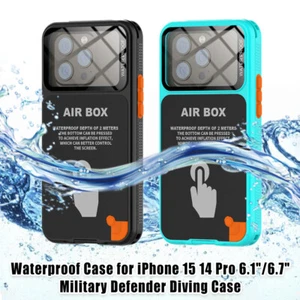 Waterproof 360° Case for iPhone 6.1 inch-6.7 inch Military Defender Diving Case - Foto 1 di 19