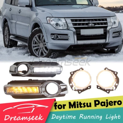 LED Daytime Running Light DRL & Fog Lamp for Mitsubishi Pajero Shogun 2015-2020 - Image 1 of 4