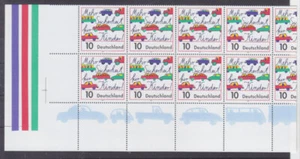 Bund 1954 postfrisch Kleinbogen stark verschnitten / verzähnt (B-9151) - Picture 1 of 1