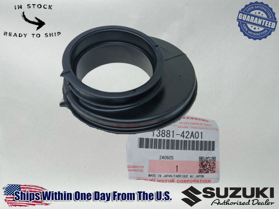 Tubo de purificador de ar Suzuki genuíno OEM autêntico Dr200S Dr200Se saída 13881-42A01 - Imagem 1 de 4