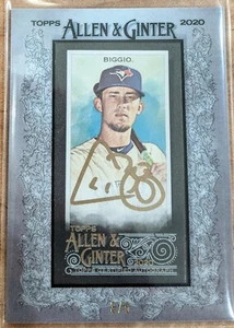 2020 Topps Allen & Ginter X CAVAN BIGGIO GOLD /5 SSP Auto Blue Jays Autograph - Picture 1 of 2