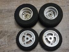 Team Associated RC10 Jelly Bean Chrome Wheels Tires Set Vintage Jellybean RARE