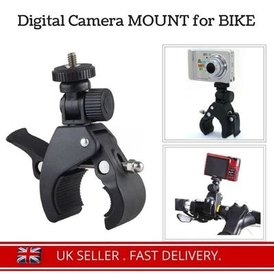 Bike Handlebar Mount 4 Digital Cameras Bicycle Motorbike Holder Canon Nikon Sony - Image 1 of 4