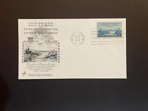 Century of Friendship USA-Canada, Sc #961-3c- Whirlpool Bridge -FDC 1948. Crisp! - Picture 1 of 2