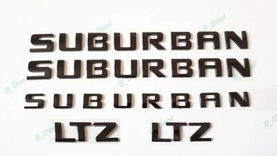 5件装光泽黑色苏伯班LTZ铭牌EMBLEM字母2007-20雪佛兰Suburban — 第 1/4 张图片