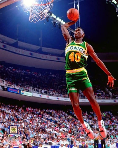 Shawn Kemp SLAM DUNK 1990 Seattle Supersonics Classic 20x24 POSTER Print Cover