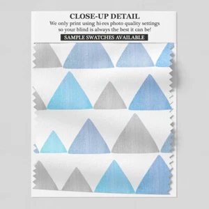 287 Triangle Stripes Blue & Grey Roller Blind - various sizes, blackout FREE P&P - Picture 1 of 4
