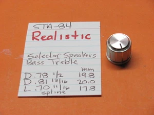 📈MANOPOLA SELETTORE ALTOPARLANTI ALTI BASSI REALISTICA STA-84 RICEVITORE STEREO - Foto 1 di 3