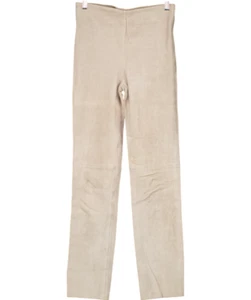 H&M Beige High Waist Real Suede Leggings UK 10 - Picture 1 of 3