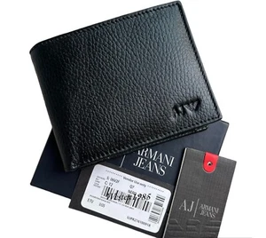 New Armani Original Leather Wallet Credit Card, Notes & Coins for Christmas Gift - Picture 1 of 4