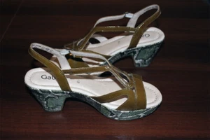 Gabor Keilsandalette Oliv (Lack) -Snake (Sohle)-wie neu- 39,5 - Bild 1 von 12