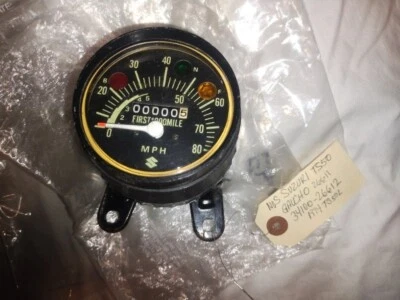 Nuevo de Lote Antiguo Suzuki 34100-26612 26611 TS50 Velocímetro con Soporte Nuevo Gaucho MPH EE. UU. Foto 1 de 4