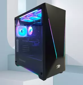 Gaming Desktop Computer PC i7 16GB 512GB SSD 2TB HDD RX580 ARGB FAN WIFI6 WIN11 - Picture 1 of 11
