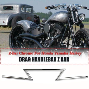 7/8'' Drag Handlebar Z Bars 22mm for Honda Yamaha Suzuki Kawasaki Harley Triumph - Picture 1 of 7