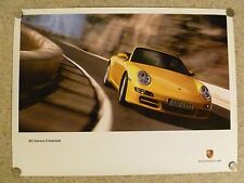 Porsche 911 Carrera 4S Cabriolet Showroom Advertising Poster RARE!! Awesome L@@K