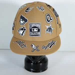 Cooperstown Collection Old Team Logo Tan Camo 59Fifty MLB Fitted Hat - 7 3/4 - Picture 1 of 8
