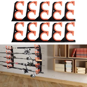 Soporte de caña de pescar para montaje en pared de garaje soporte de caña de pescar de fácil instalación - Imagen 1 de 6