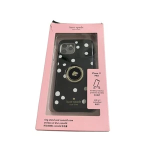 Coque iPhone 11 Pro Kate Spade noire et blanche à pois (boite abîmée) - Photo 1 sur 8